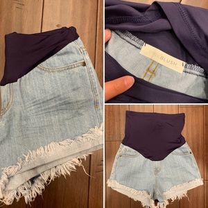 Pink Blush Maternity cut off shorts size small